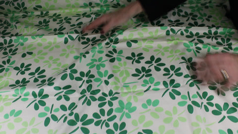 Clover print stretch cotton