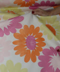 Floral cotton piqué fabric