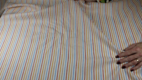 Striped linen fabric