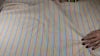 Striped linen fabric