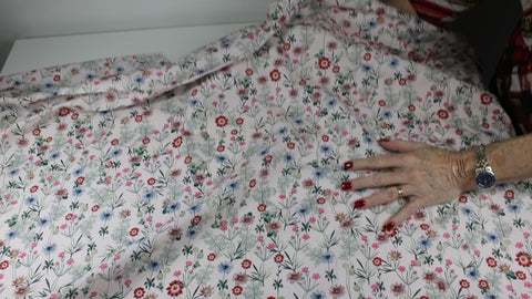 Pastel floral cotton shirting