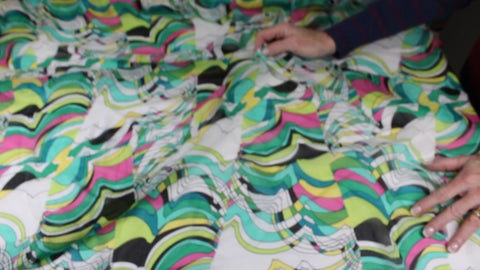 Brightly colored silk chiffon