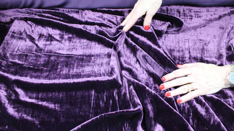 Purple panné velvet