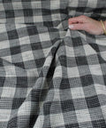 Checked cotton bouclé