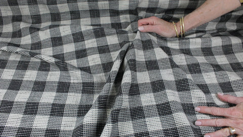 Checked cotton bouclé
