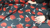 roses with legs print cotton