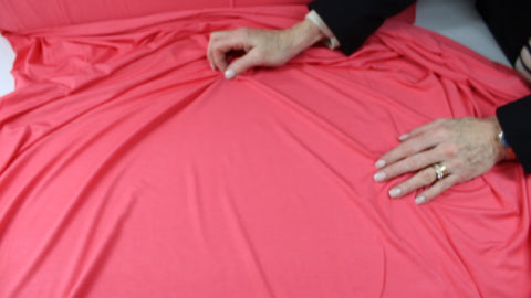 Bright coral rayon jersey