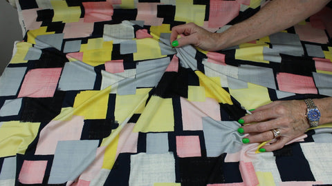 Abstract print silk jersey