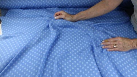 polka dot silk crepe de chine