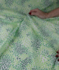Green florals cotton lawn