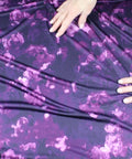 Digital print floral jersey in purples