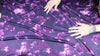 Digital print floral jersey in purples