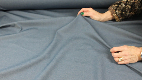 Rayon double knit in denim blue