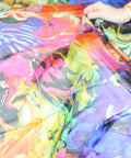 Brightly colored silk chiffon