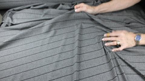 Ribbed rayon striped knit fabric