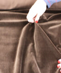 Brown cotton velveteen