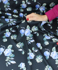 Floral stretch silk