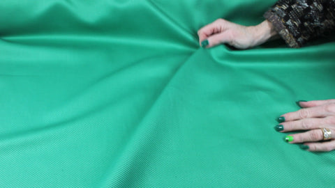Green cotton piqué fabric