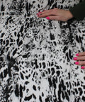 Black and white print cotton voile