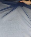 Medium blue wide silk organza
