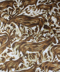 Animals print silk twill from Italy