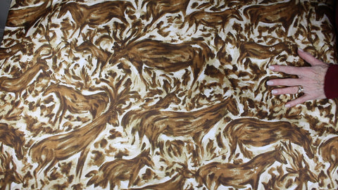 Animals print silk twill from Italy