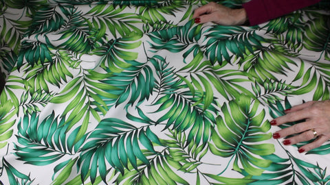 Tropical print stretch cotton