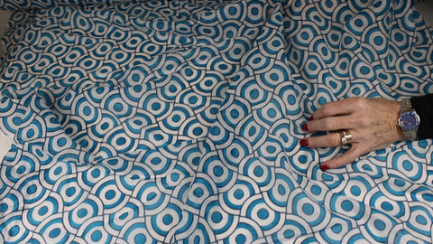 Circle print Swiss cotton batiste