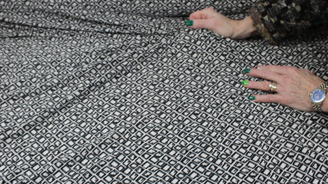 Small tile print ITY jersey