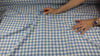 Gingham check double cotton gauze
