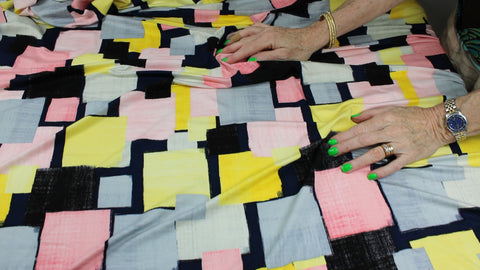 Modern art print rayon jersey