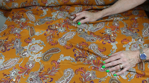 Paisley soft silk twill