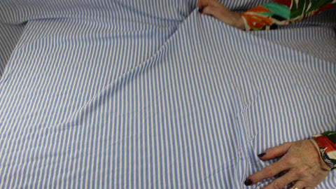 Striped cotton shirting