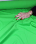 Bright green stretch wool pique