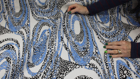 Funky oval print linen