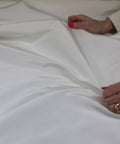 White heavy silk taffeta 