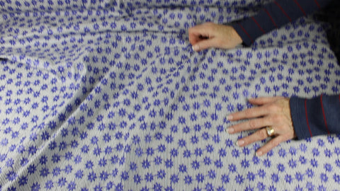 Embroidered cotton oxford cloth