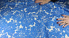 Rose print cotton bottom weight in blues