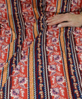 Stripe/floral rayon jersey