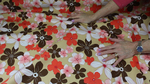 Floral stretch cotton bottom-weight