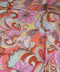 Mid-century modern style floral ITY jersey