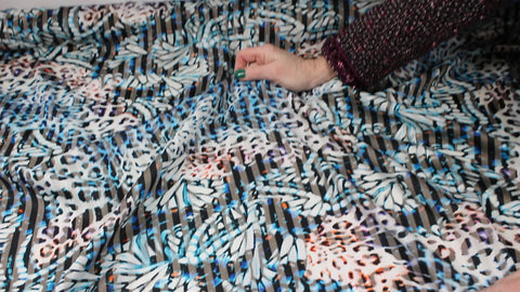 Silk blend jacquard shirt weight