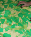 Abstract print silk habotai