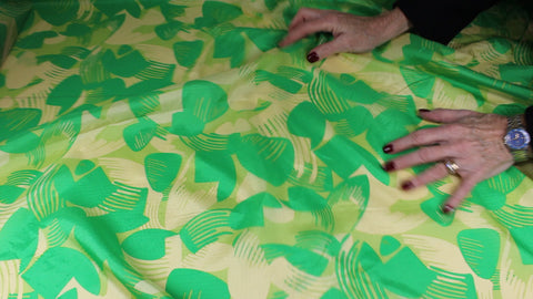 Abstract print silk habotai