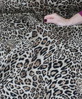 Leopard print cotton twill bottom weight