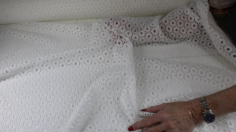 Circular patterned cotton eyelet