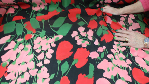 0scar floral print silk 