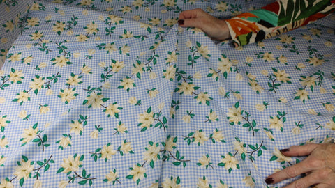 Floral/gingham shirt weight