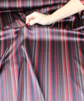Striped stretch silk charmeuse
