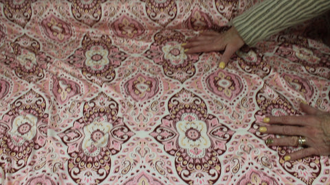 Medallion print rayon jersey